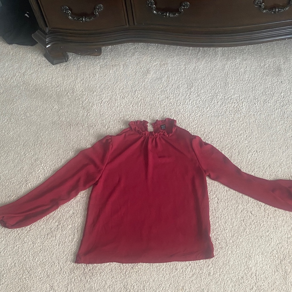 SHEIN Red Long Sleeve Top